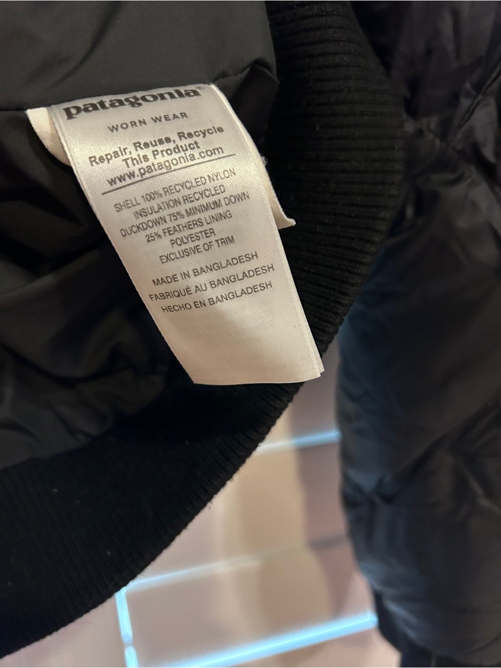 Patagonia Quilted Puffer Jacket Black Size XL - Picture 4 of 5